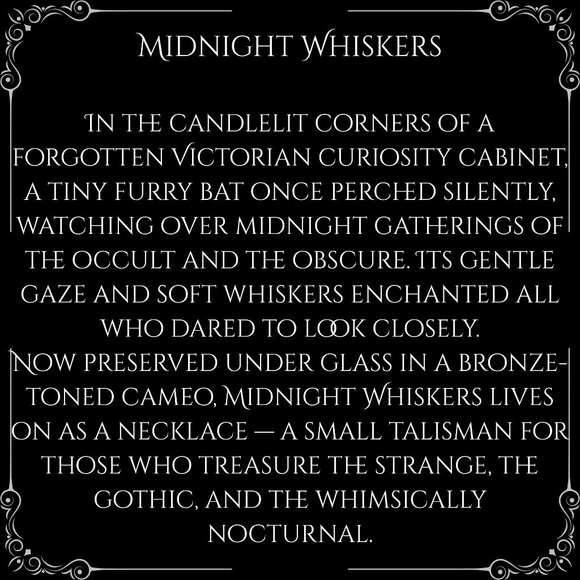 Midnight Whiskers Earrings – Gothic Bat Cameo Earrings - Picture 4 of 4